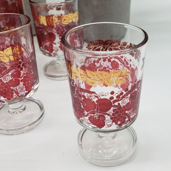 Luminarc France Vintage Gold & Red Fruit Glass Liqueur Decanter Set - Picture 10 of 12